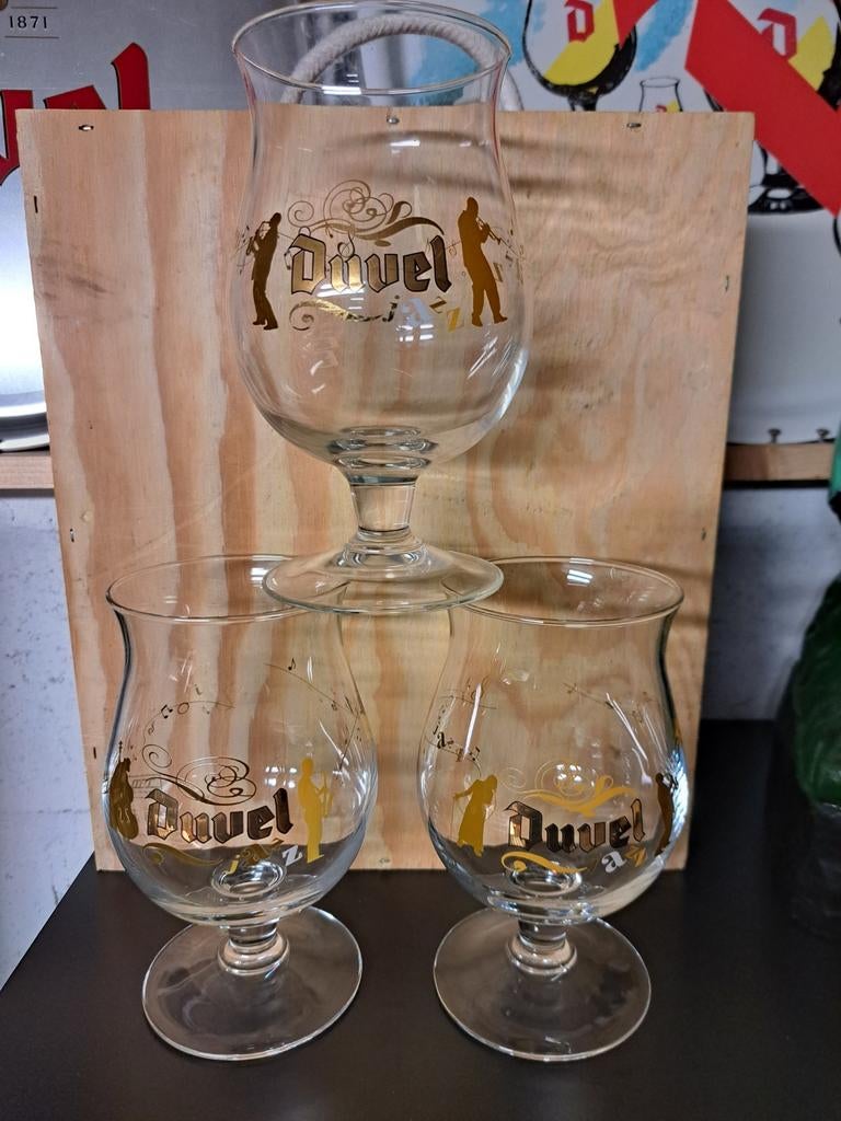 Duvel Jazz glazen, Ophalen of Verzenden, Duvel