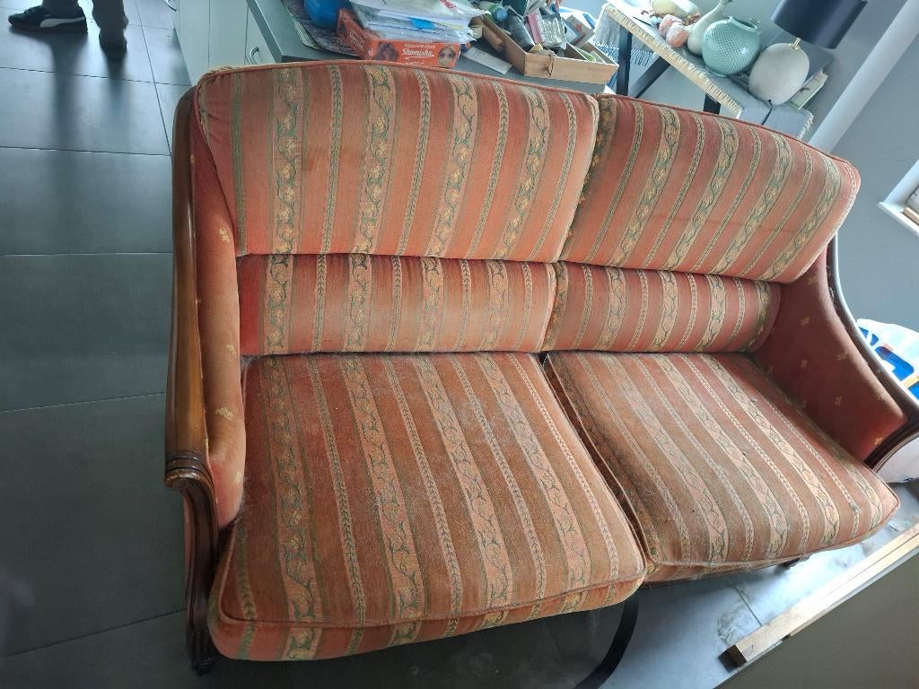 Stoffen zetels, Huis en Inrichting, Ophalen, Gebruikt, Overige maten, Rechte bank