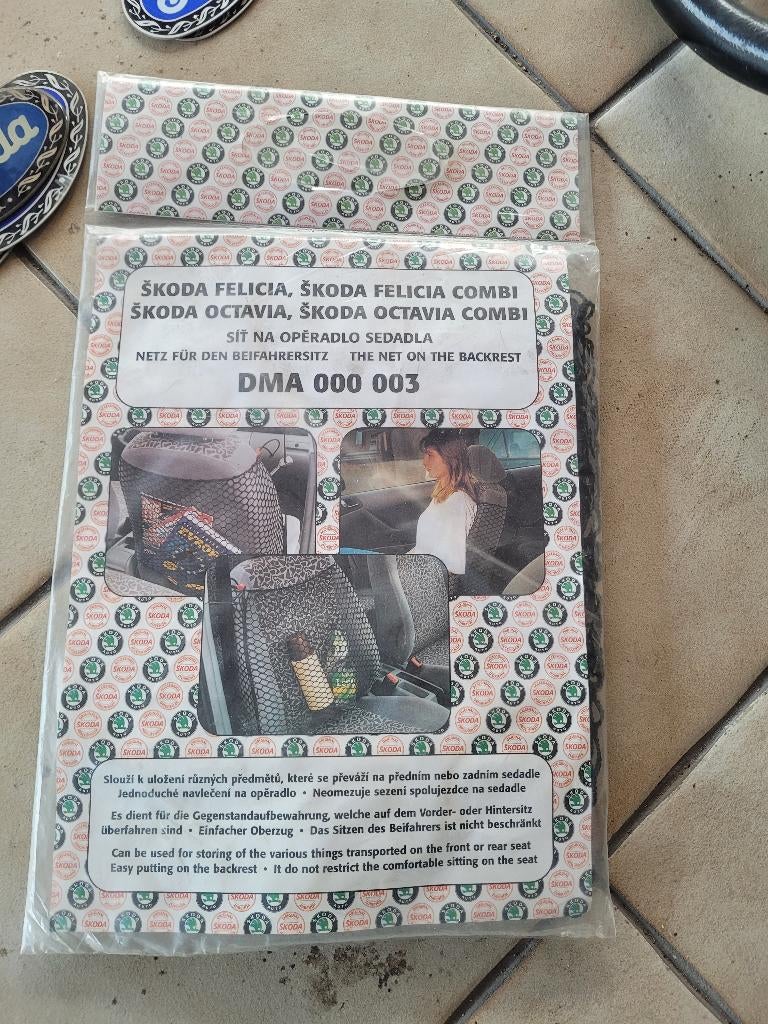 Filet de Rangement Dossier Siège Original Škoda – NEUF, Enlèvement, Neuf