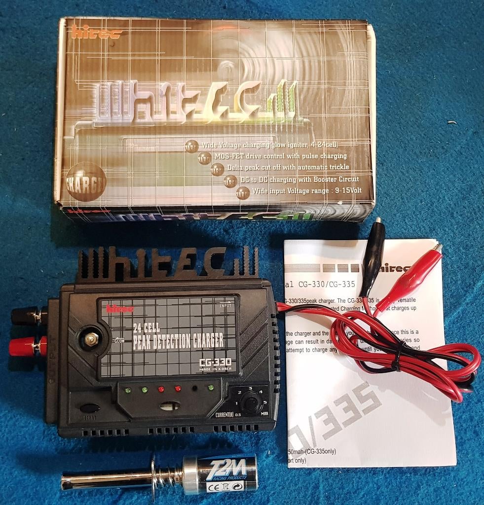 Hitec CG-330 lader + oplaadbare T2M Glowstarter van 2100mAh, Hobby en Vrije tijd, Verzenden, Nieuw