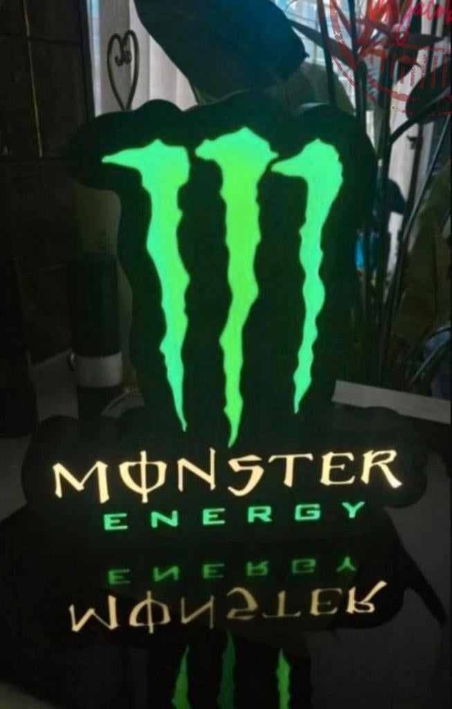 Lampe LED Monster Energy super cool à vendre ! Maintenant 39, Enlèvement ou Envoi, Neuf, Table lumineuse ou lampe (néon)