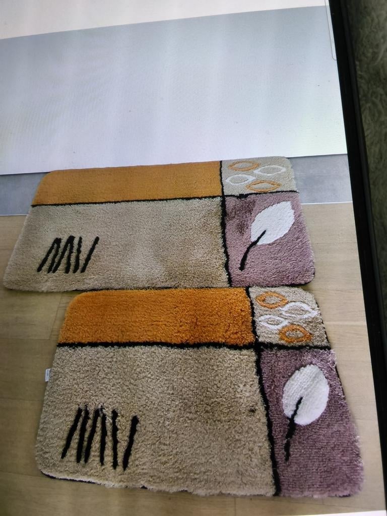 2 stuks badkamer tapijt retro, Enlèvement