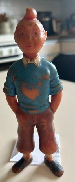 OUDE KUIFJE PIEPER HERGE, Ophalen of Verzenden, Kuifje, Gebruikt, Beeldje of Figuurtje