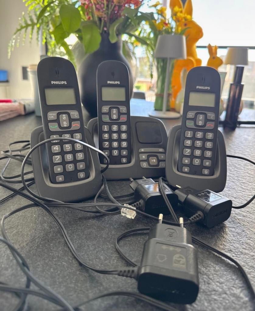 Philips trio draagbare telefoon, Telecommunicatie, Ophalen, Gebruikt