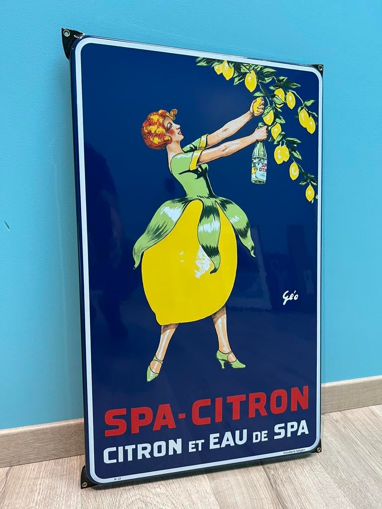 Plaque émaillée SPA CITRON 2011 (Emaillerie Belge), Collections, Marques & Objets publicitaires, Enlèvement, Comme neuf