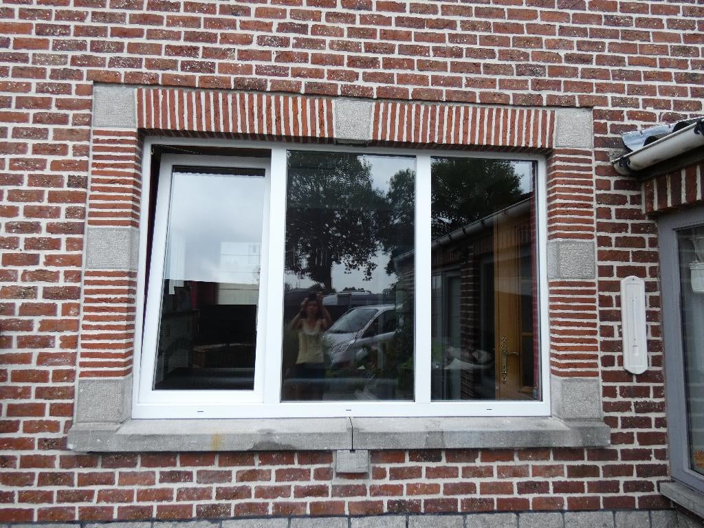 PVC ramen wit verschillende afmetingen, Doe-het-zelf en Bouw, Ophalen, Zo goed als nieuw, Gevelraam of Ruit, Dubbelglas