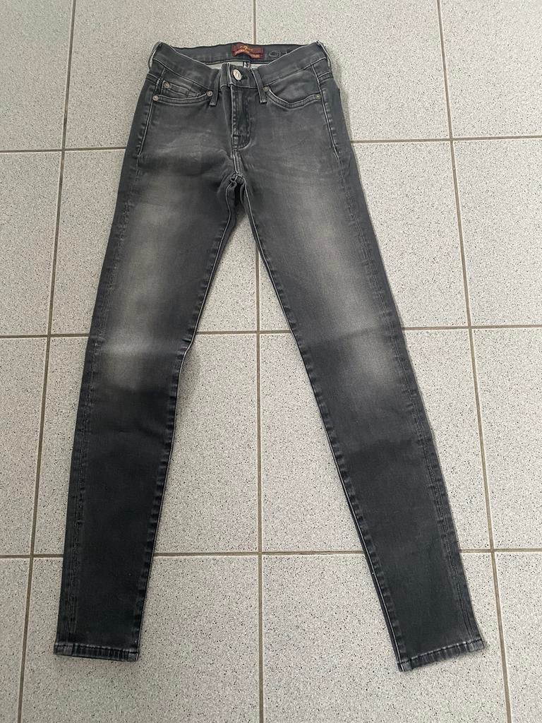 Grijze skinny jeans van Seven for all mankind maat 25, Ophalen of Verzenden, W27 (confectie 34) of kleiner, Grijs, Gedragen