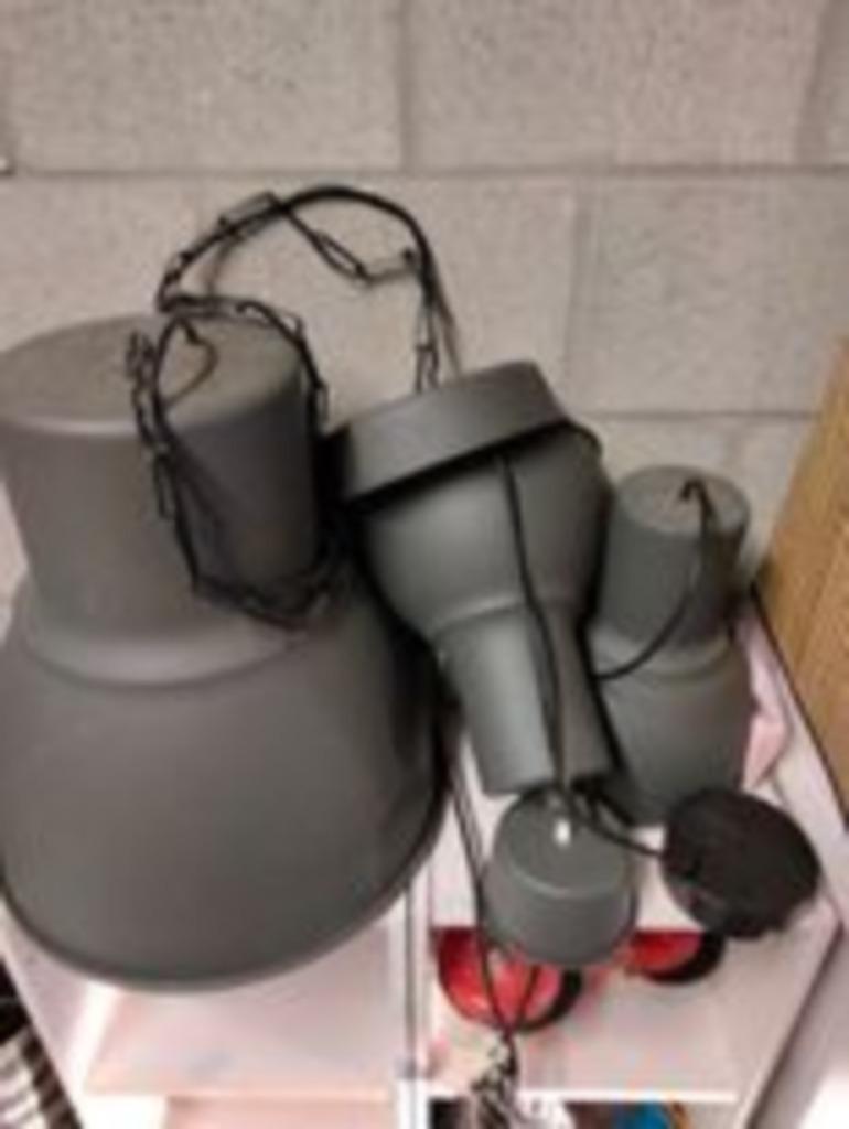 ikea lampen 3 stuks, Ophalen of Verzenden, Gebruikt, Metaal, Minder dan 50 cm