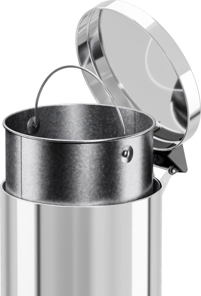 NIEUW - UITVERKOOP OP=OP ! - Hailo Pedaalemmer 12 Liter RVS, Inox, Met pedaal, Nieuw, Ophalen of Verzenden