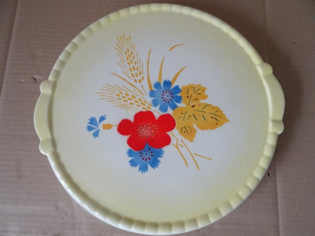 Plat à gâteau vintage Assiette à gâteau 34 cm en porcelaine, Enlèvement ou Envoi