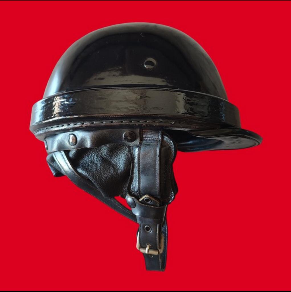 Authentieke vespa helm met vizier jaren 40, Enlèvement ou Envoi, Utilisé
