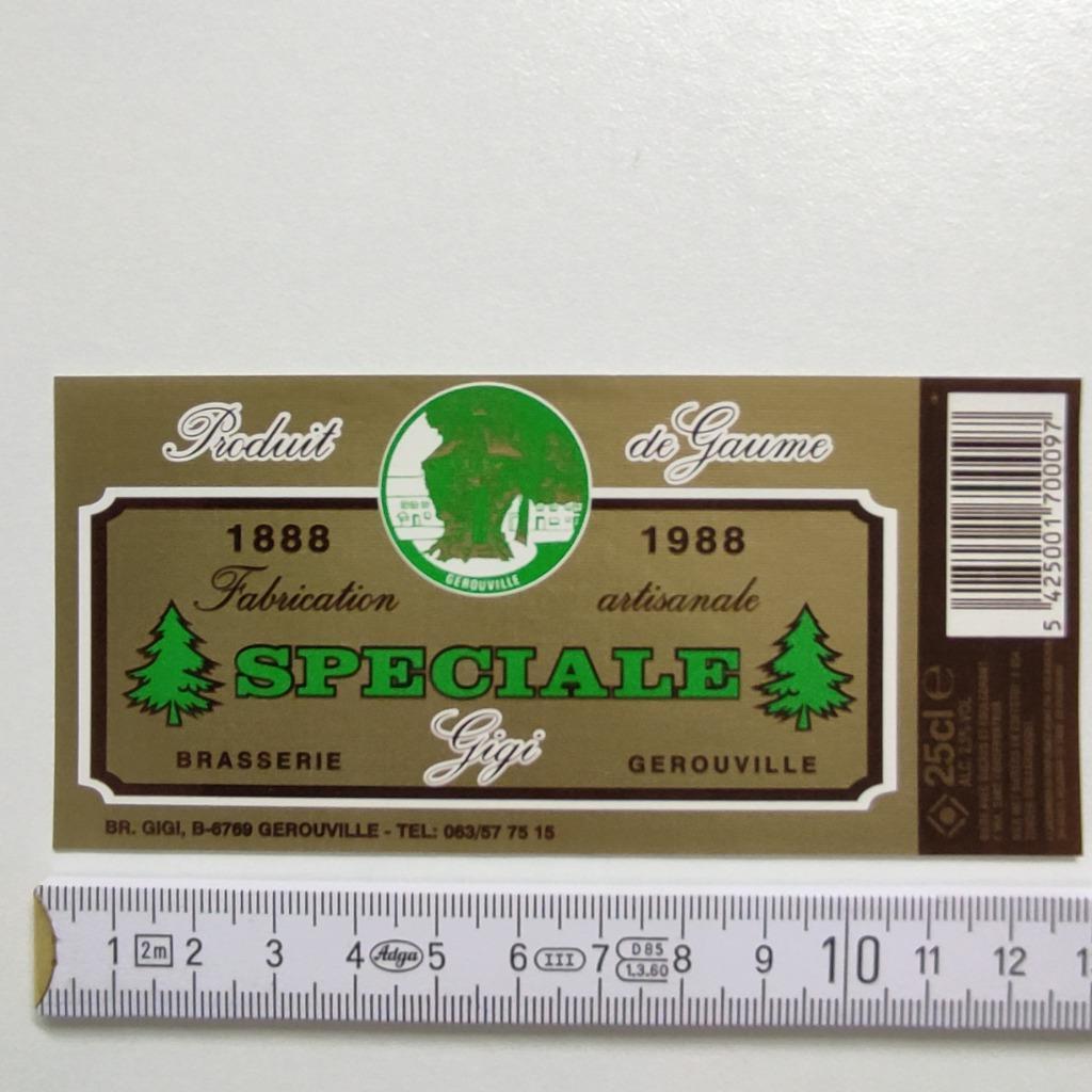 étiquette bière neuve Brasserie Gigi Gerouville, Collections, Enlèvement ou Envoi