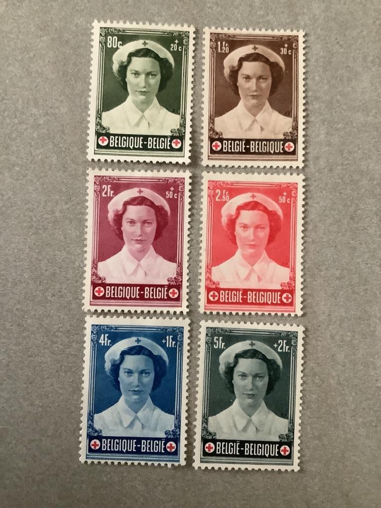 Belgische zegels nrs 912/17, Trace d'autocollant, Enlèvement ou Envoi, Non oblitéré, Timbre-poste