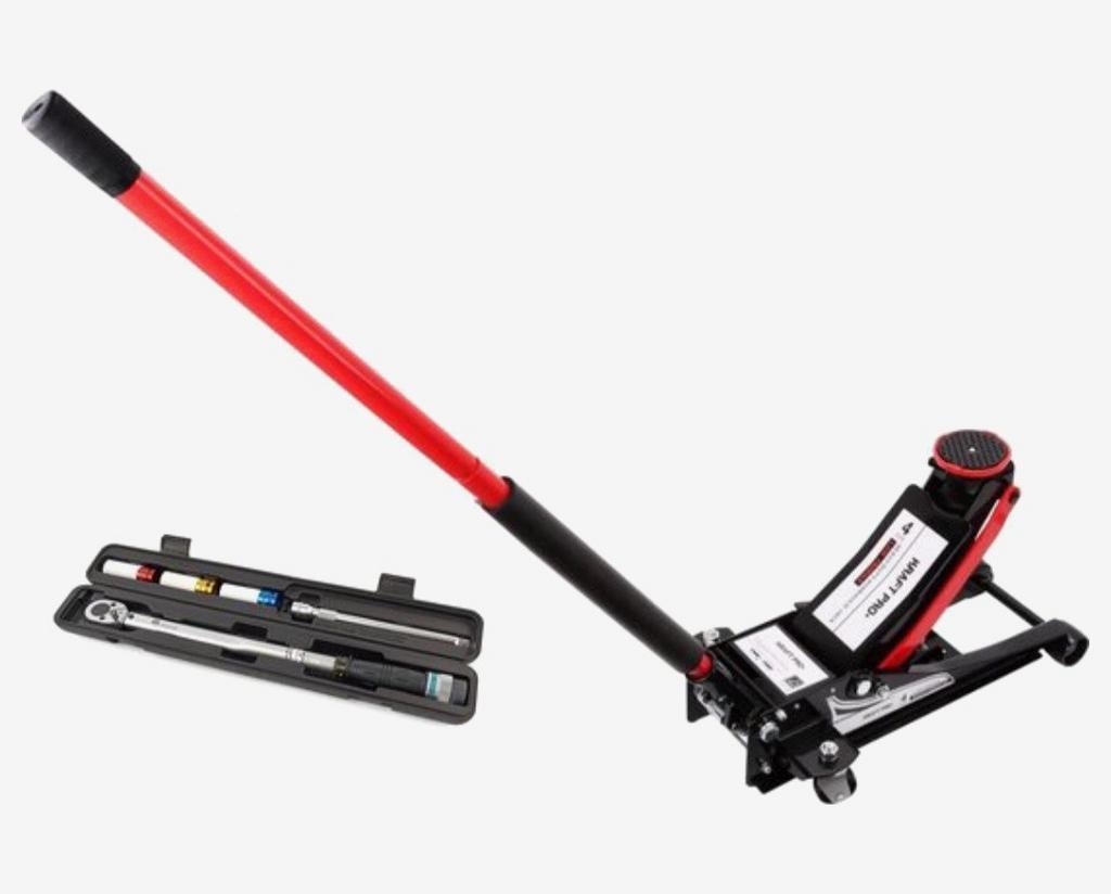 Totale set 4 ton krik + 5 delige momentsleutel, Auto diversen, Krikken, Ophalen of Verzenden, Nieuw, Garagekrik