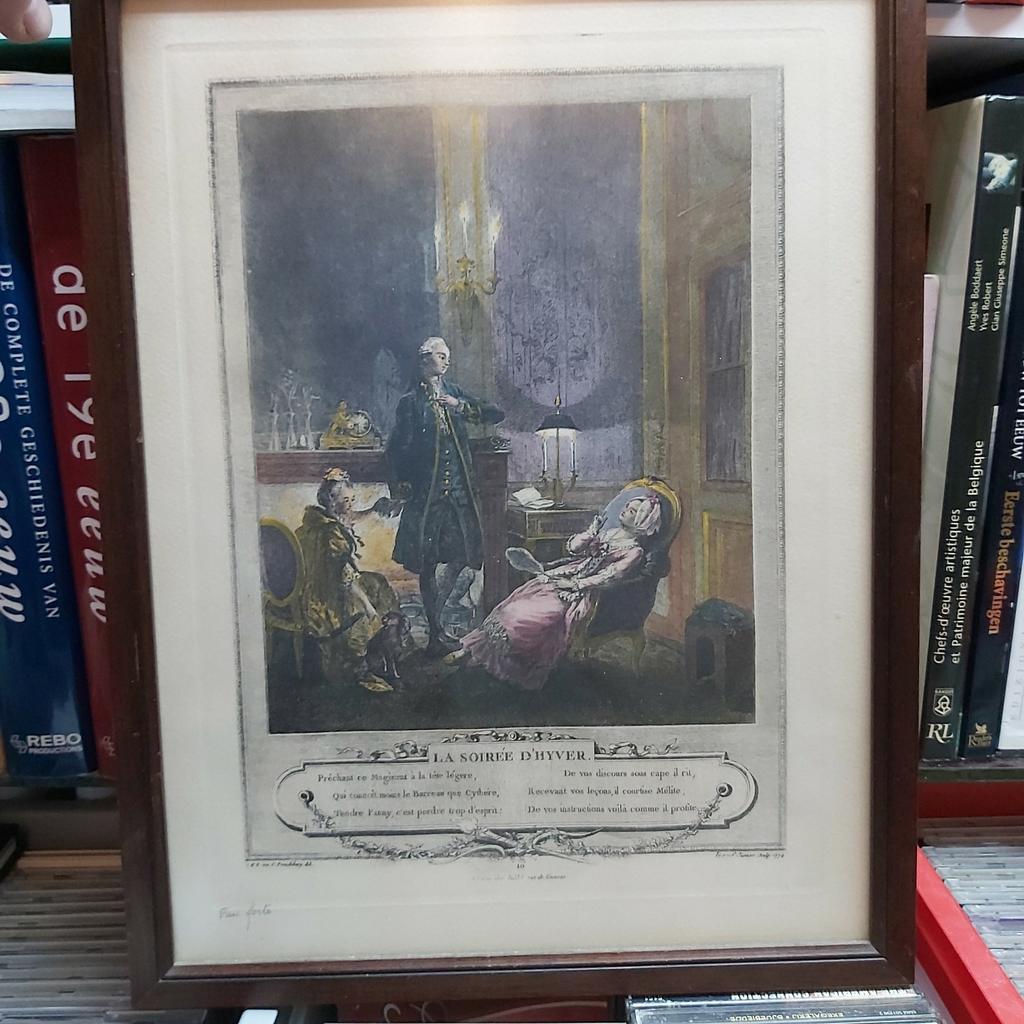 Eau forte Paris 1774 la soirée d'hiver, Antiquités & Art, Art | Eaux-fortes & Gravures, Enlèvement ou Envoi