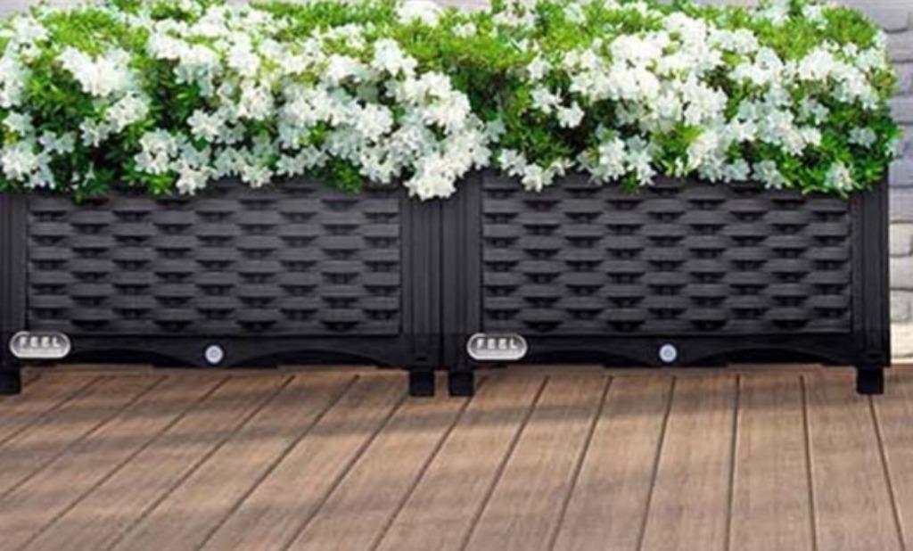 Jardinière,  bac à  fleurs.  Neuf ! Double !, Enlèvement ou Envoi, 60 à 100 cm, Balcon, Neuf