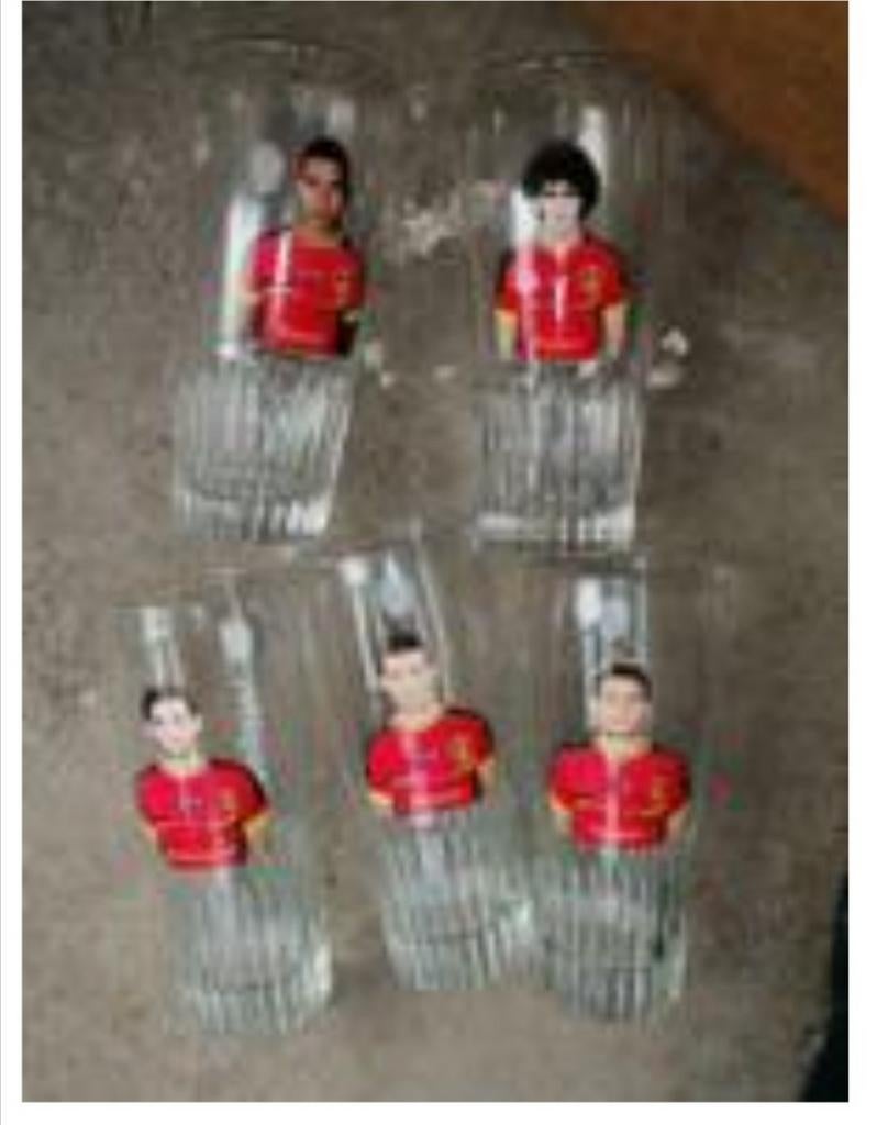 5 bierglazen jupiler rode duivels, Verzamelen, Ophalen of Verzenden