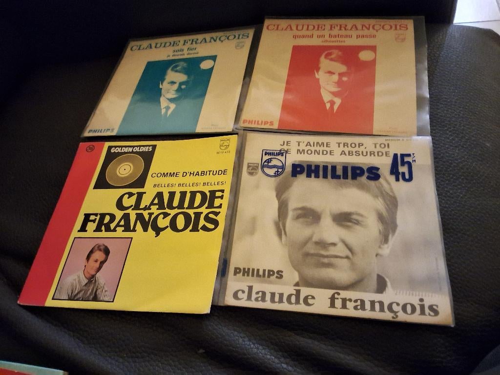 Lot 45 tours de Claude François, CD & DVD, Enlèvement ou Envoi