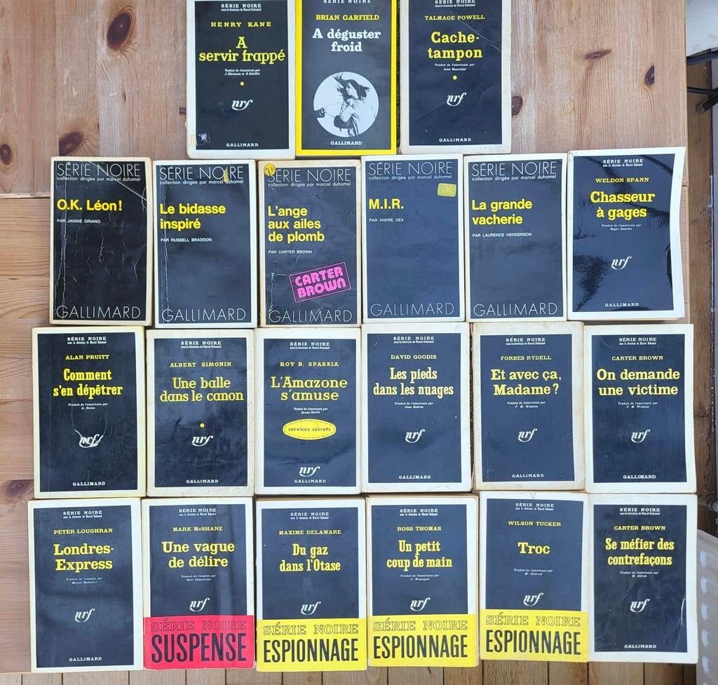 Lot de 21 livre de la collection Série noire. Gallimard, Livres, Enlèvement ou Envoi, Utilisé