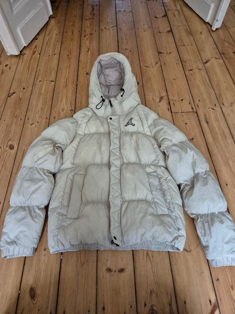 Jordan donsjack voor heren, Ophalen, Wit, Nike, Gedragen