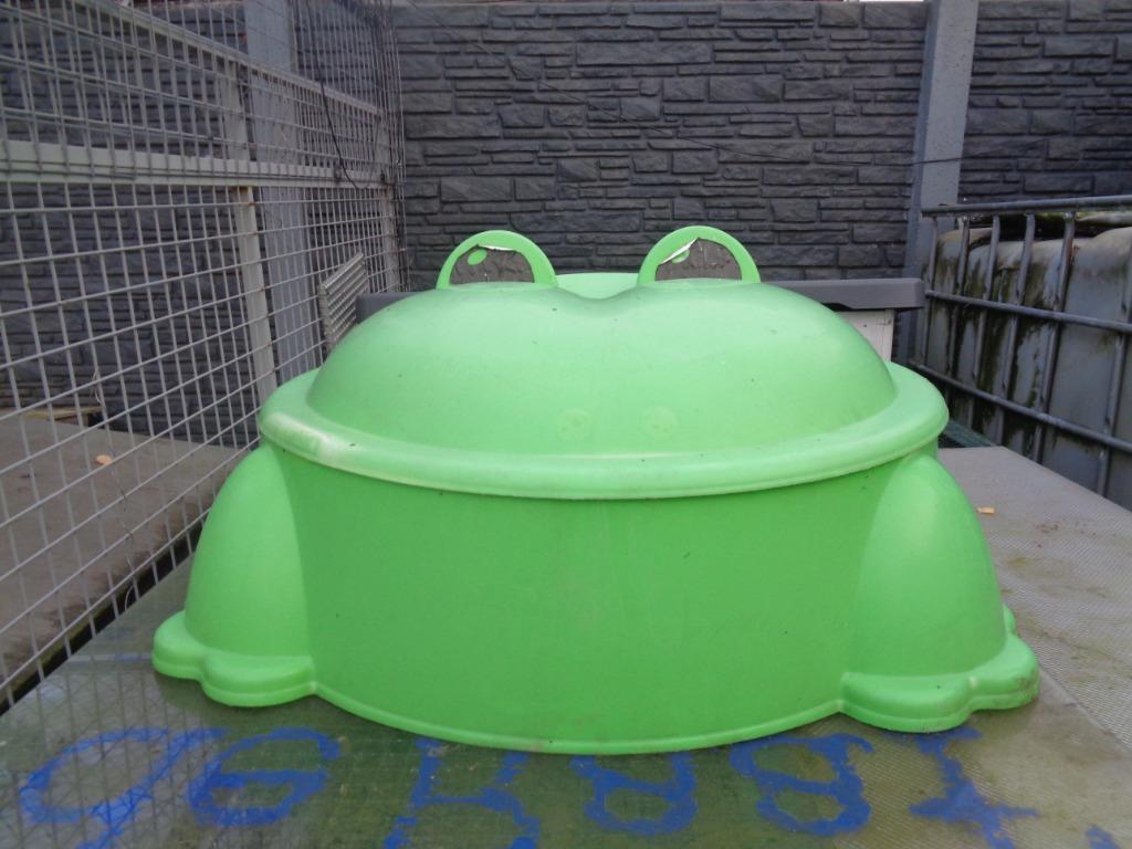 Groene kikker zandbak 90 x 76 x 43 cm, Kinderen en Baby's, Speelgoed | Buiten | Zandbakken, Ophalen, Gebruikt