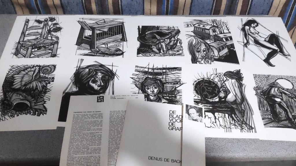 De bladen voor de grafiek Denijs De Backer, Ophalen of Verzenden