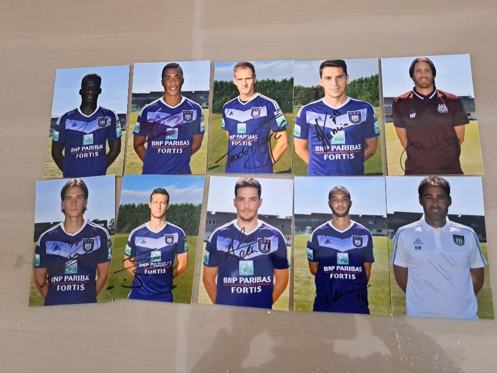 10 foto's met Handtekening RSC Anderlecht  2016-2017, Ophalen of Verzenden, Zo goed als nieuw