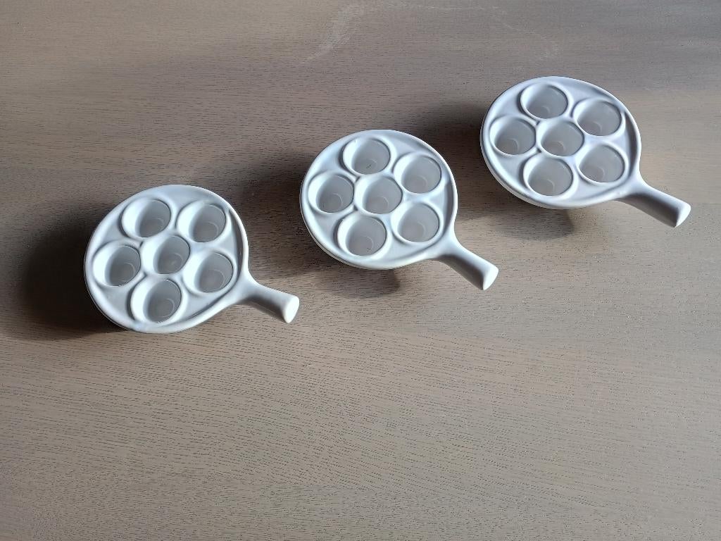 Escargot serveerschaaltjes - 3 stuks  voor  6 €, Huis en Inrichting, Ophalen of Verzenden