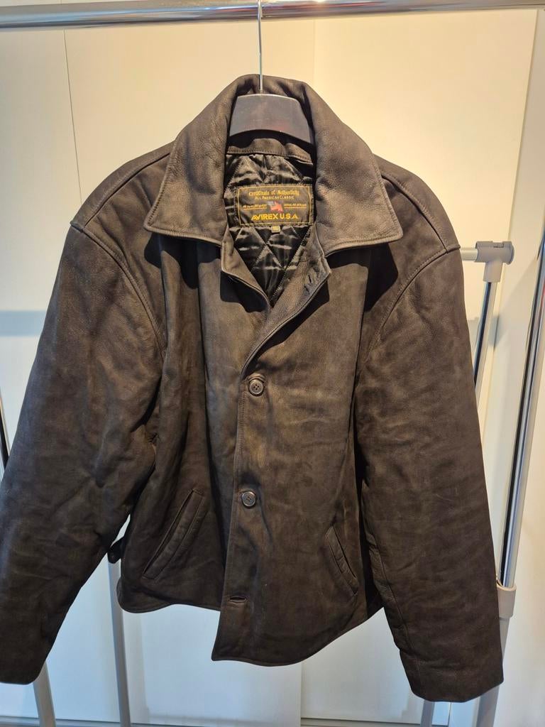 Lederen jas van Avirex., Kleding | Heren, Jassen | Winter, Ophalen of Verzenden, Zo goed als nieuw, Maat 56/58 (XL)