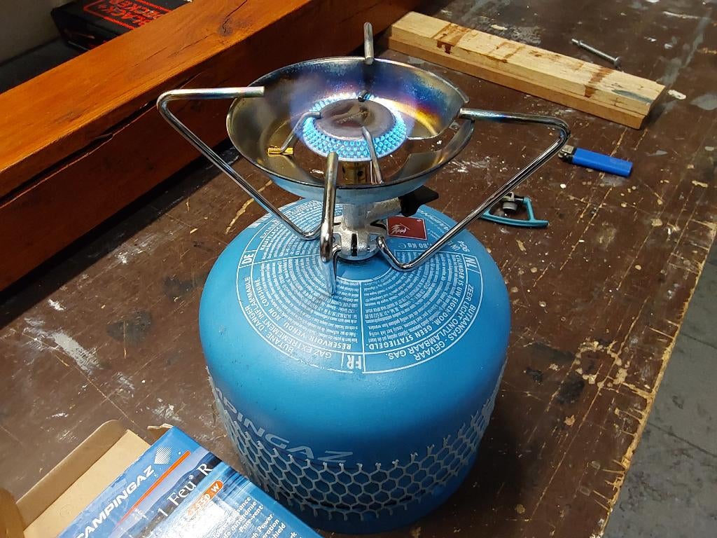 Camping gasbrander, Ophalen, Zo goed als nieuw