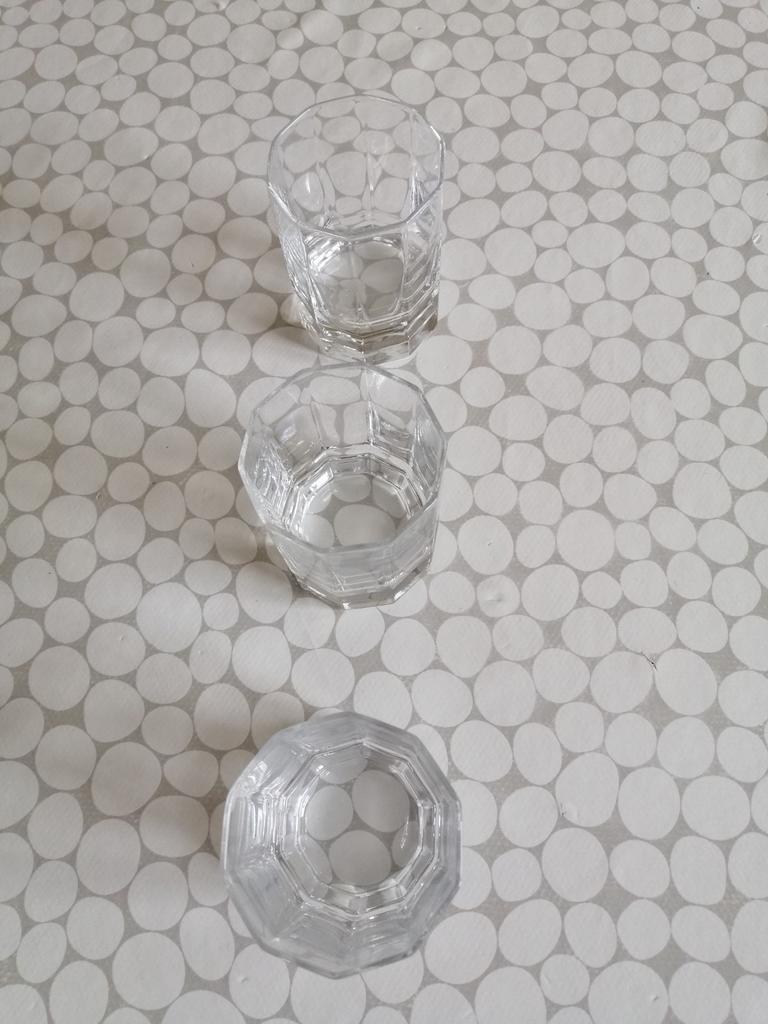 3 verres à Porto (10 faces), Enlèvement ou Envoi, Comme neuf