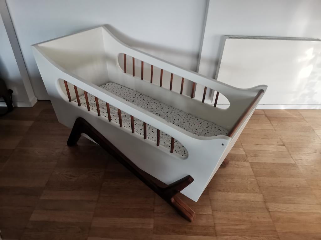 Lit enfant vintage – restauré – avec matelas sur mesure, Enfants & Bébés, Berceaux & Lits, Utilisé, Lit, Enlèvement