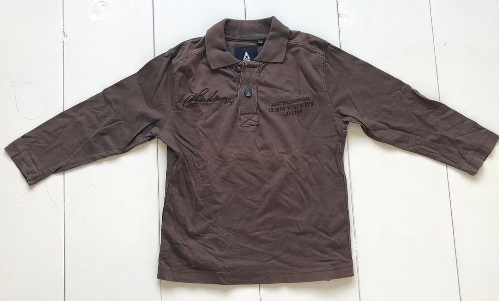 longsleeve polo shirt Gaastra 104 bruin, Kinderen en Baby's, Gebruikt, Ophalen of Verzenden, Gaastra, Shirt of Longsleeve