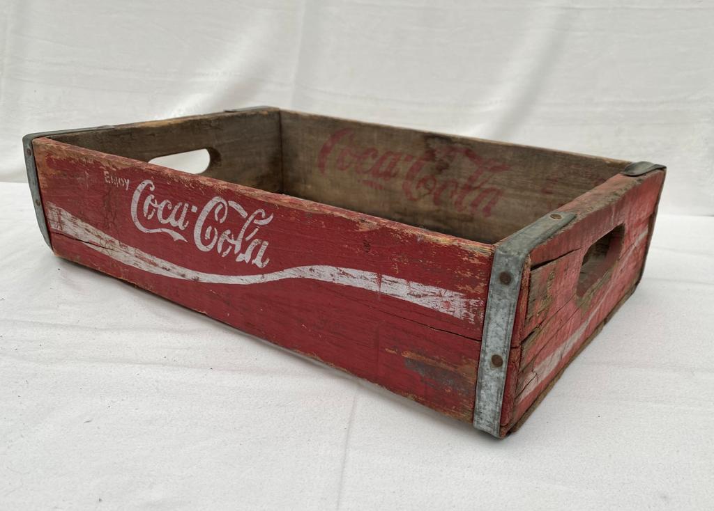Vintage CocaCola wooden case tray