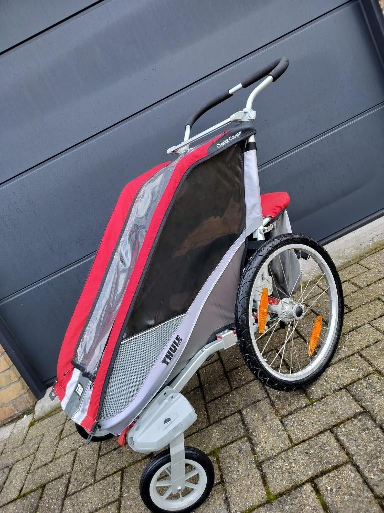 Thule wandel en loopbuggy, Gebruikt, Verstelbare duwstang, Combiwagen, Ophalen