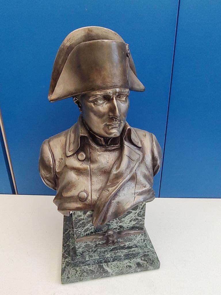 Beeld Napoleon , zamak op marmer , hoogte +/- 48 cm, Enlèvement