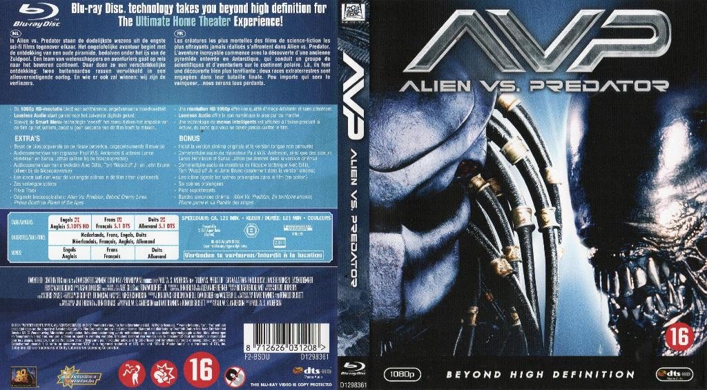 aliens vs predator (blu-ray) nieuw, Cd's en Dvd's, Ophalen of Verzenden, Zo goed als nieuw, Horror