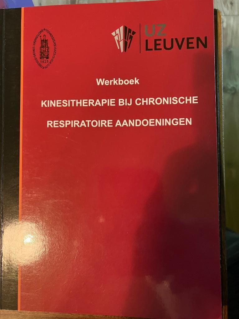 Werkboek kinesitherapie bij chronische respiratoire aandoeni, Livres, Enlèvement ou Envoi, Utilisé, Enseignement supérieur
