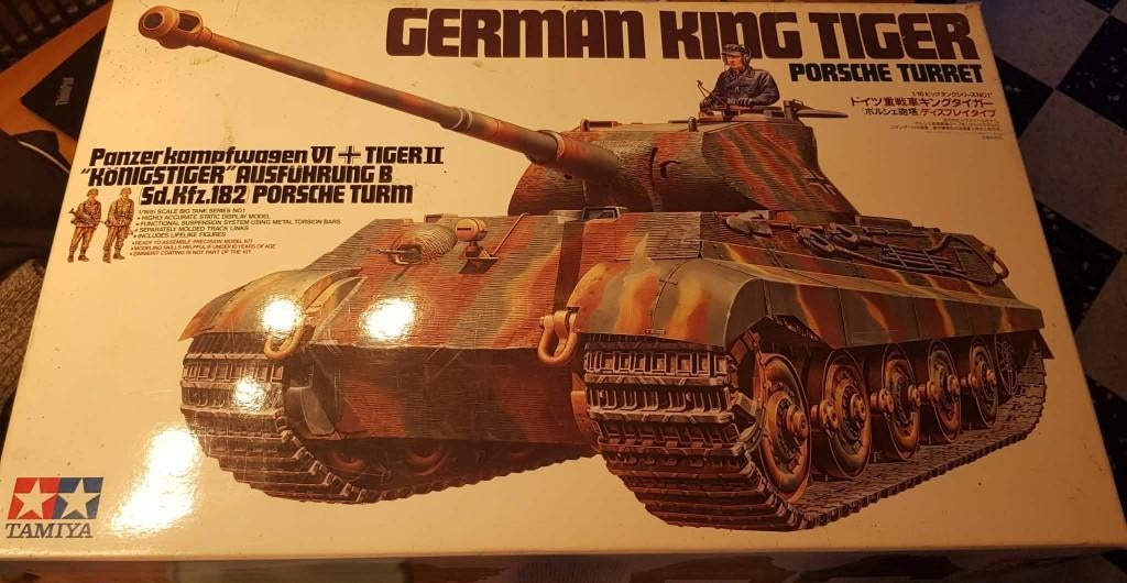 Maquette char tamiya 36201 tiger porsche 1/16, Ophalen, Tank, Groter dan 1:32, Zo goed als nieuw