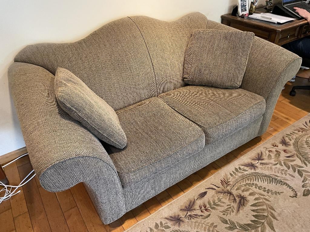 2-zitsbank — 40€ — La Hulpe — te verwijderen, Ophalen, Gebruikt, Neo-déco, 100 tot 125 cm