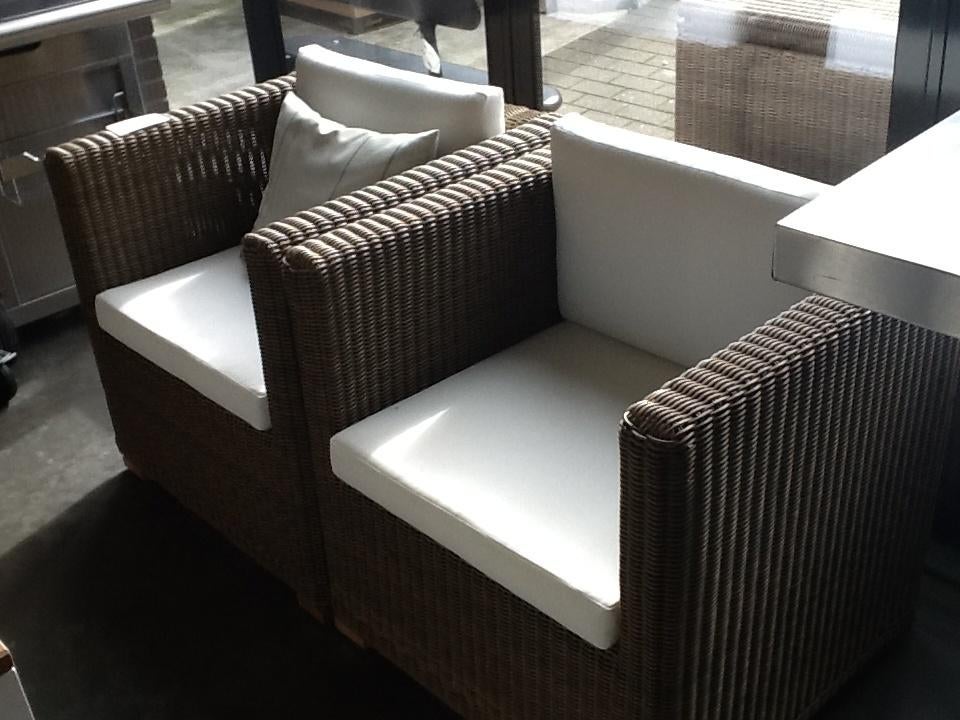 tuinmeubel Manutti new york 2 lounge zetels, Jardin & Terrasse, Chaises de jardin, Neuf, Osier, Enlèvement