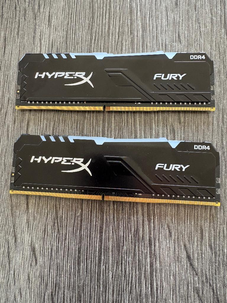 Kit Kingston HyperX Fury RGB (Fury Beast) 16 Go DDR4 3600, Enlèvement ou Envoi, DDR4, Comme neuf, Desktop