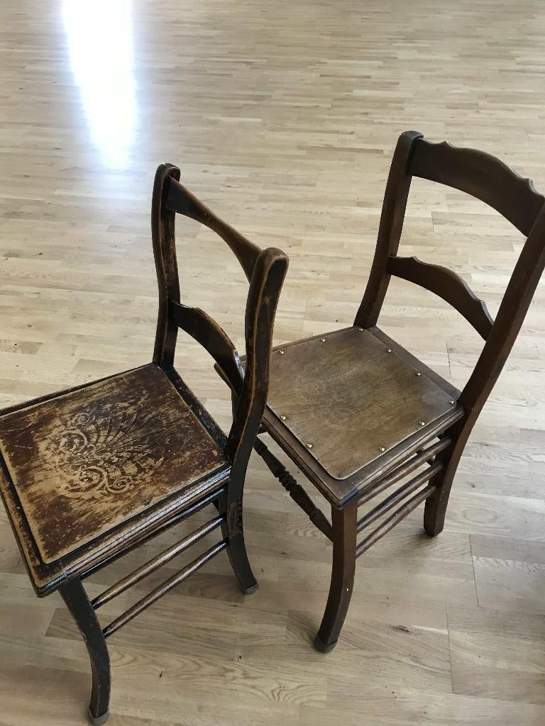 Caféstoel, Huis en Inrichting, Ophalen, Gebruikt, Bruin, Twee