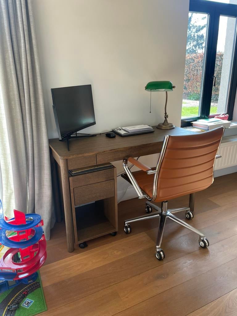 IKEA TONNSTAD bureau + ladeblok, Enlèvement, Comme neuf