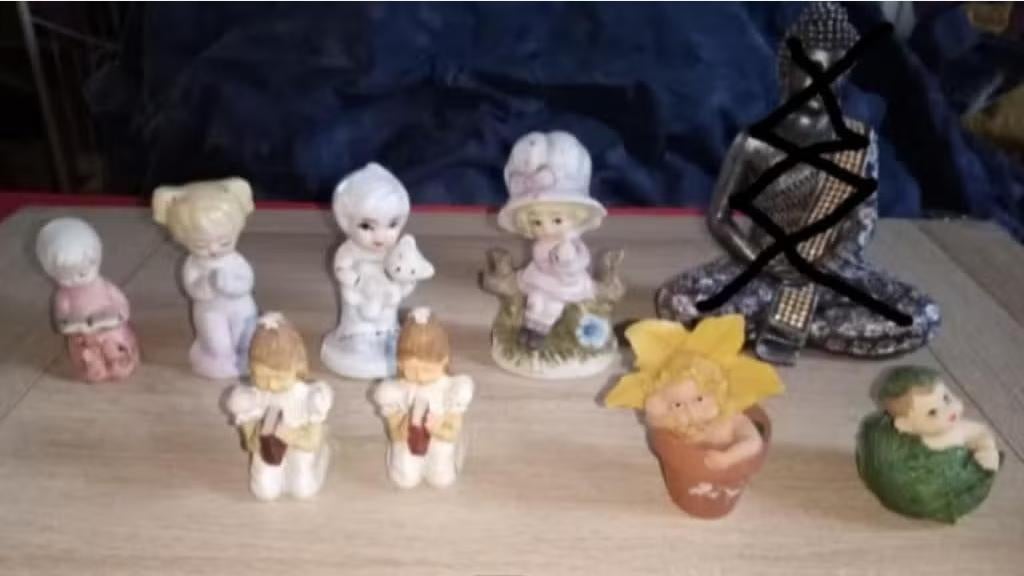 partij beeldjes, vintage, ook speciale, - 1€/stuk 10€/lot, Verzamelen, Beelden en Beeldjes, Gebruikt, Laaf, Ophalen of Verzenden