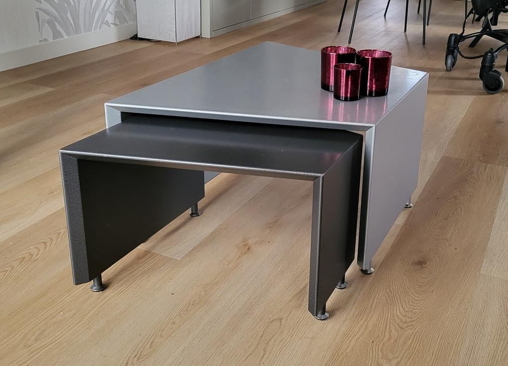 3 stuks Leolux MDF salontafels, Ophalen, Gebruikt, 50 tot 100 cm, 50 tot 100 cm