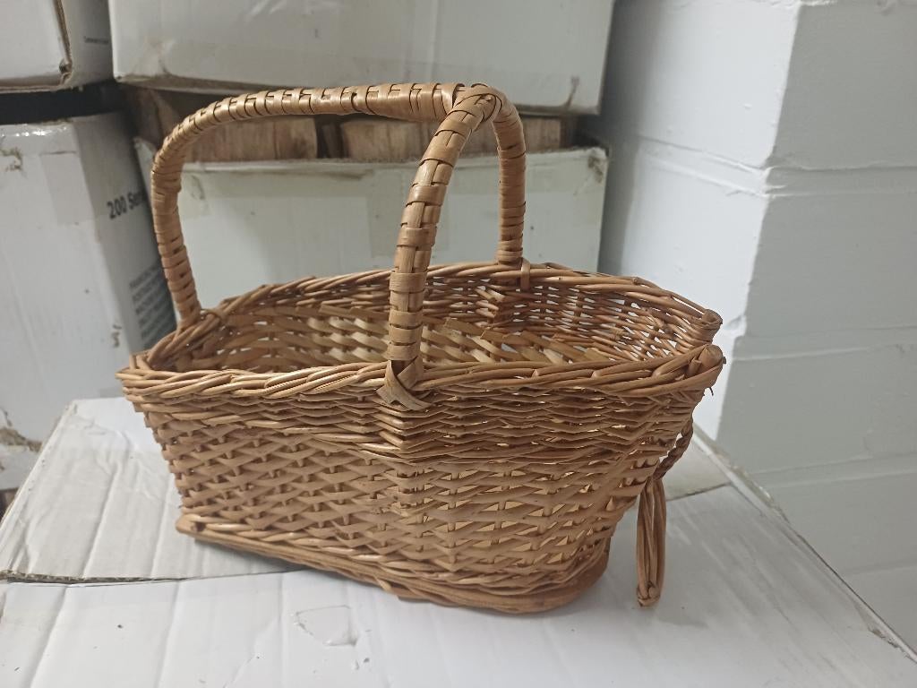 Antiek rieten mandje gueuze schenkmandje, Verzamelen, Verzenden