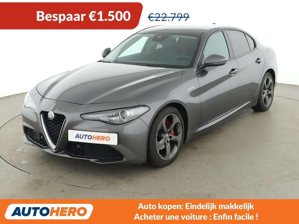 Alfa Romeo Giulia 2.2 JTDM Rosso Edizione (automatique), Autos, Cuir, Argent ou Gris, Détection des panneaux routiers, Noir