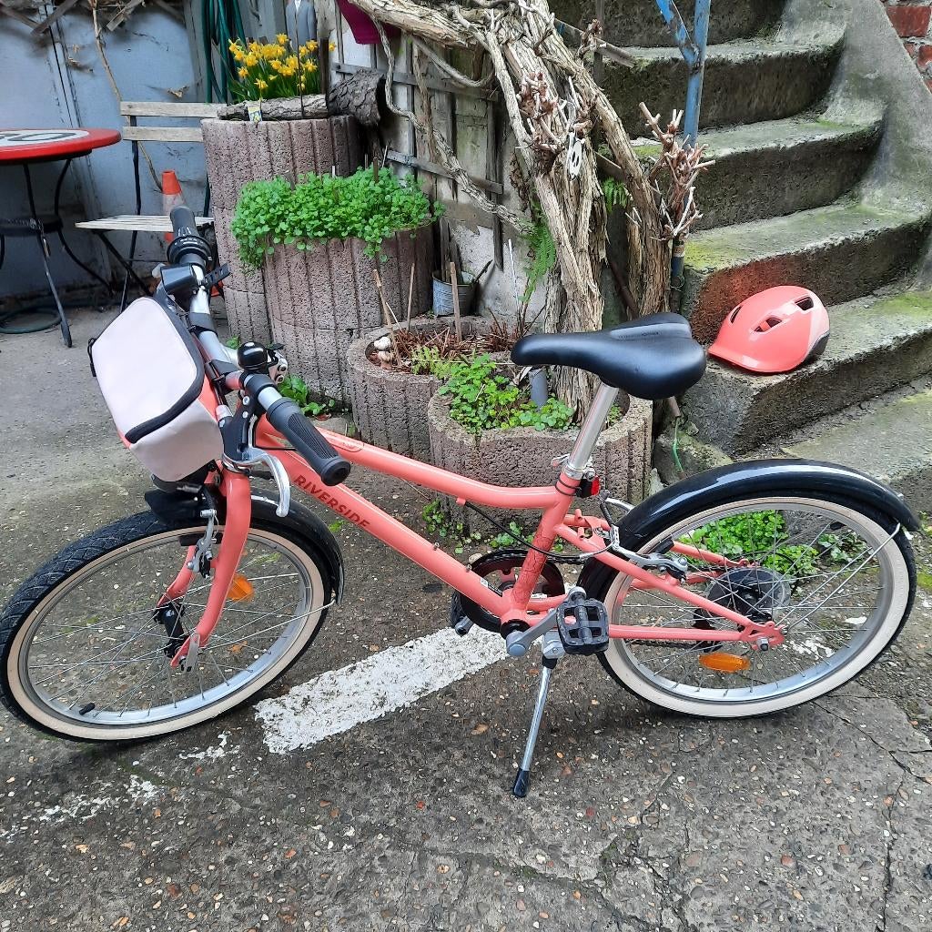 VTC enfant 20" 6-9 ans, Riverside 500 beige BTWIN Decathlon, Comme neuf, Vitesses, BTwin Décathlon, 20 pouces