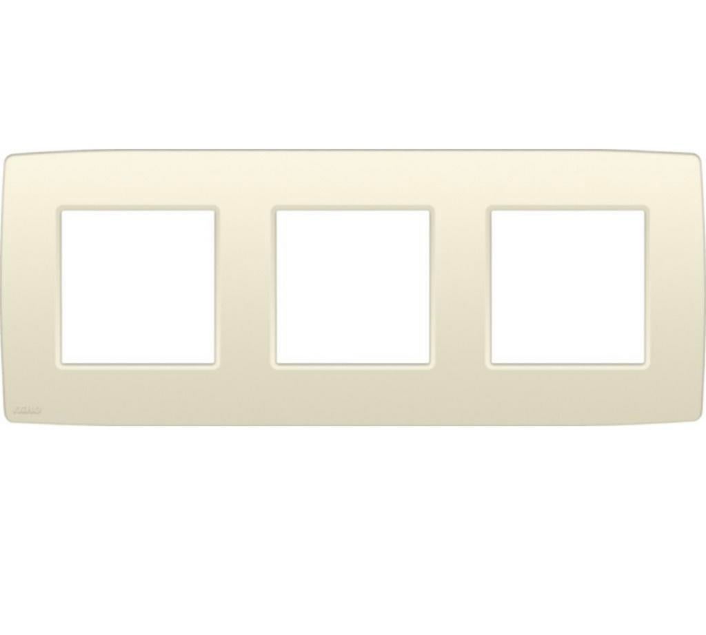 Plaque de recouvrement triple horizontale 71MM Niko cream, Bricolage & Construction, Enlèvement ou Envoi, Neuf